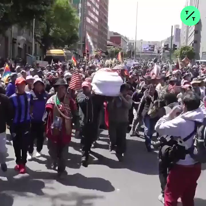 Supporters of ousted Bolivian President Evo Morales took to the streets of La Paz. They were carrying coffins of the protesters killed during clashes with police