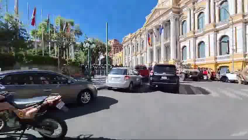 Bolivian army vehicles and soldiers have blocked Plaza Murillo outside the Bolivian legislative assembly. Commander general of the Bolivian Army Juan José Zuñiga is in La Paz leading the potential coup