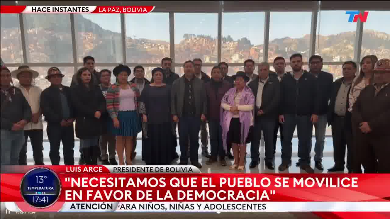 The president of Bolivia, Luis Arce, calls for mobilization against the coup d'état: We are going to confront any coup attempt. We need the people to mobilize in favor of democracy