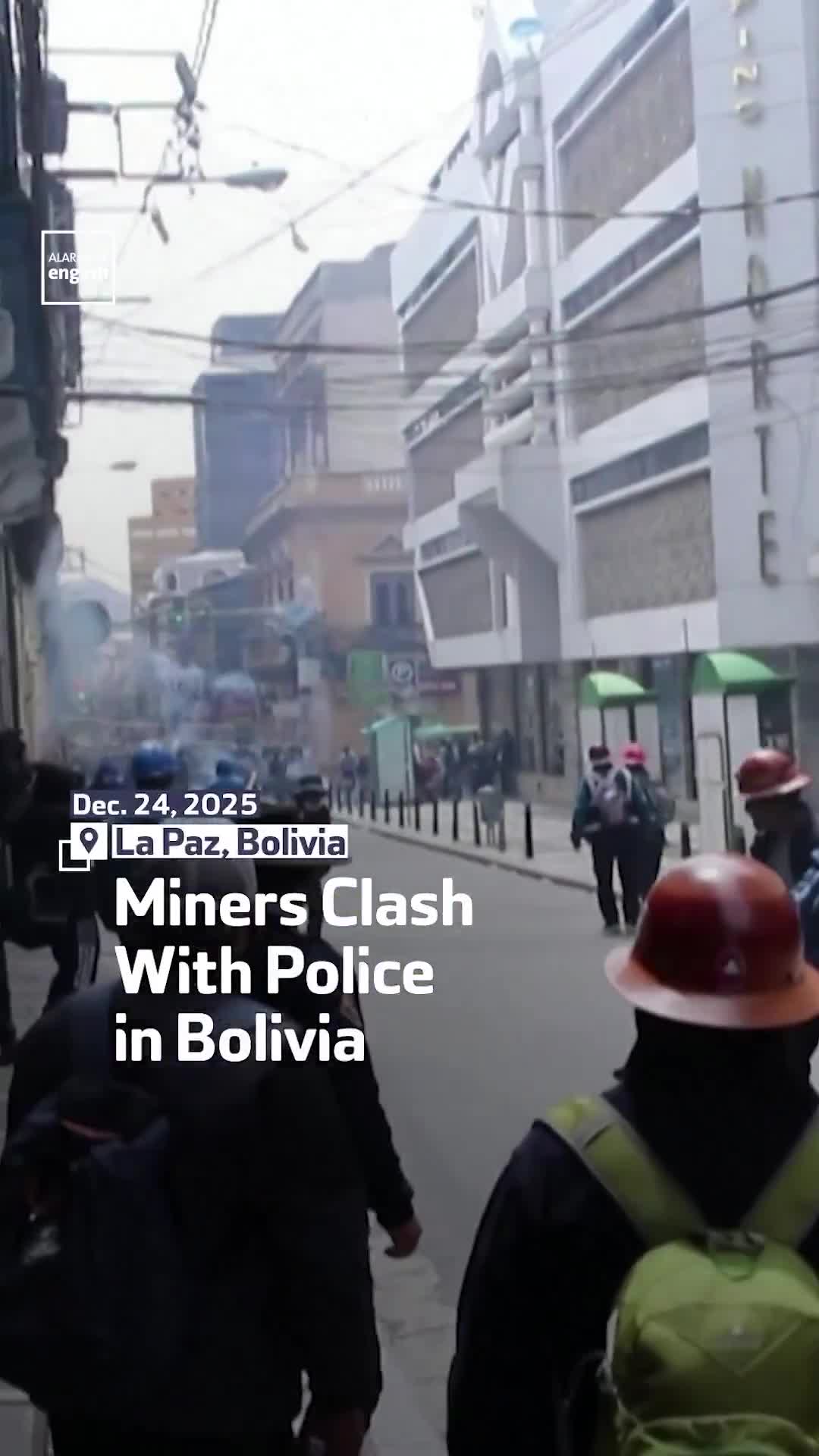 Violent protests in Bolivia over the removal of fuel subsidies leave at least four police officers injured. Footage shows clashes between protesters and security forces following the elimination of state fuel subsidies